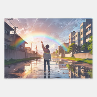 Hoja De Papel De Regalo Cute Anime Wrapping Paper - Pack of 3 pages