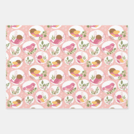 Hoja De Papel De Regalo Cute Bird Baby Shower