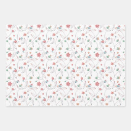 Hoja De Papel De Regalo Cute Birdie