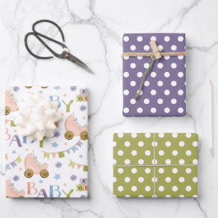 Hoja De Papel De Regalo Cute Bunny Rabbit Baby Shower