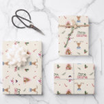 Hoja De Papel De Regalo Cute Christmas Reindeer Snowman Pattern Whimsical<br><div class="desc">Cute Christmas Reindeer Snowman Pattern Whimsical Wrapping Paper Sheets</div>