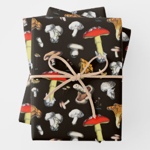 Hoja De Papel De Regalo Cute Cottagecore Forest Mushrooms