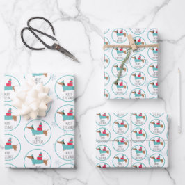 Hoja De Papel De Regalo Cute Dachshund Merry Christmas