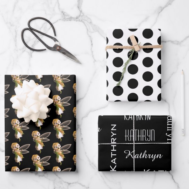 Hoja De Papel De Regalo Cute Garden Fairy (Anverso)