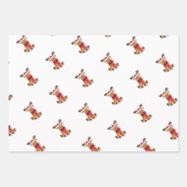 Hoja De Papel De Regalo Cute Gazelle (Anverso)