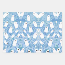 HOJA DE PAPEL DE REGALO CUTE GHOST