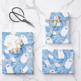 HOJA DE PAPEL DE REGALO CUTE GHOST
