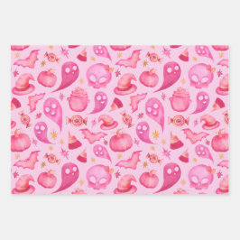 Hoja De Papel De Regalo Cute Girly Halloween Fiesta de regalo de Baby Show