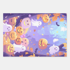 Hoja De Papel De Regalo Cute Halloween