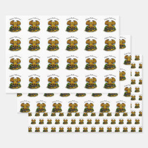 Hoja De Papel De Regalo Cute Halloween Bat