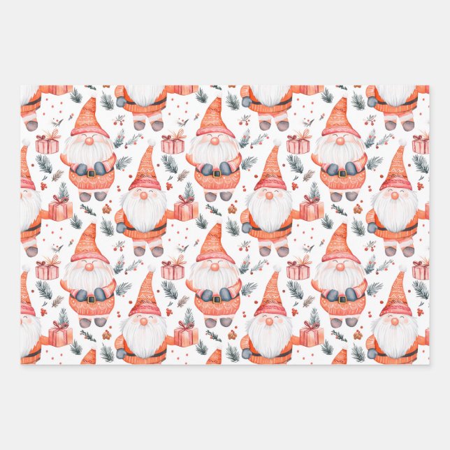 Hoja De Papel De Regalo Cute Navidades Santa Claus (Anverso 3)