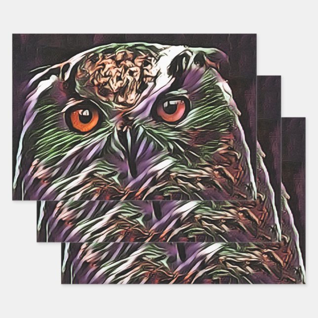 HOJA DE PAPEL DE REGALO CUTE OWL (Set)