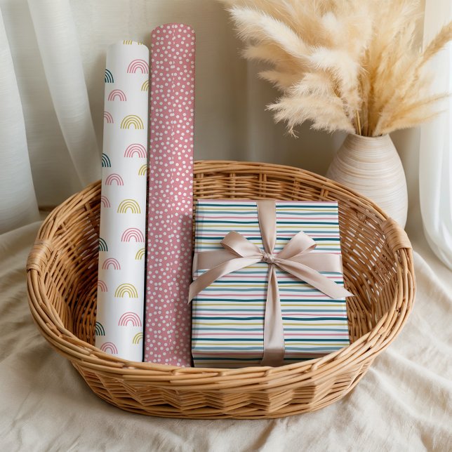 Hoja De Papel De Regalo Cute Pastel Gender Neutral Baby Shower Pattern  (Subido por el creador)