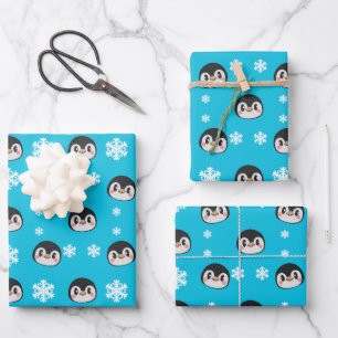 Hoja De Papel De Regalo Cute pingüino