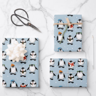 Hoja De Papel De Regalo Cute pingüino 