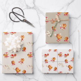 Hoja De Papel De Regalo Cute Reindeer Christmas Wrapping