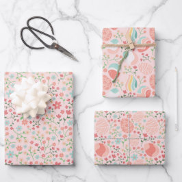 Hoja De Papel De Regalo Cute Rosa Estético Primavera Tema De Pascua