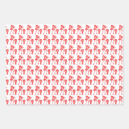 Hoja De Papel De Regalo Cute, silueta roja, baile feliz