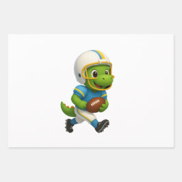 Hoja De Papel De Regalo Cute Sporty  Dinosaurs – Sporty Dinos paper