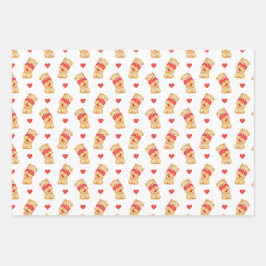 Hoja De Papel De Regalo Cute Valentine's Wrapping Paper | Teddy Bear 