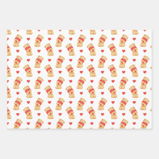 Hoja De Papel De Regalo Cute Valentine's Wrapping Paper | Teddy Bear 