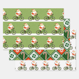Hoja De Papel De Regalo Cycling Bicycle Holiday Gift