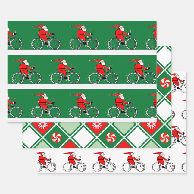Hoja De Papel De Regalo Cycling Bicycle Holiday Gift (Set)