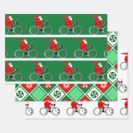 Hoja De Papel De Regalo Cycling Bicycle Holiday Gift Wrapping Paper