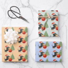 Hoja De Papel De Regalo Dachshund Christmas Gift Wrap Set of 3 