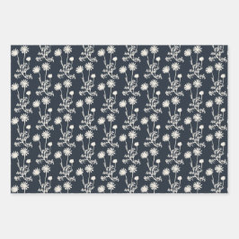 Hoja De Papel De Regalo Daisies silvestres florales estampados