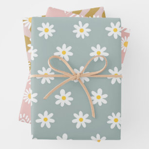 Hoja De Papel De Regalo Daisy Boho Floral