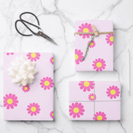 Hoja De Papel De Regalo Daisy Pink