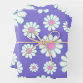 Hoja De Papel De Regalo Daisy Simple Purple