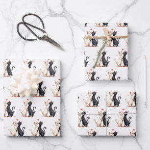 Hoja De Papel De Regalo Danza lenta de los gatos