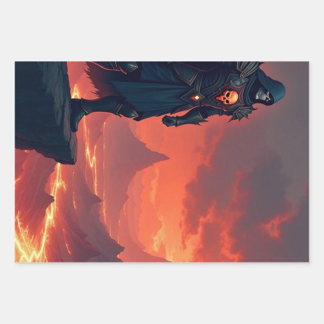 Hoja De Papel De Regalo Dark Knight of Flame (Anverso)