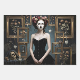 Hoja De Papel De Regalo Dark Romantic Gothic Design