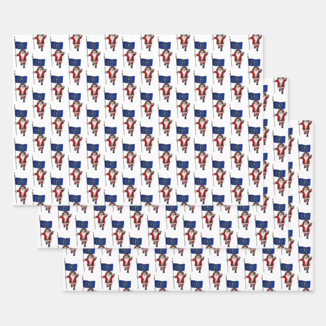 Hoja De Papel De Regalo Darling Santa Claus visita Indiana (Set)