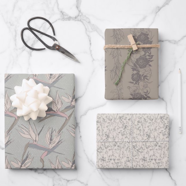 Hoja De Papel De Regalo Dashing Groom-Set C, Romance Tropical Gift (Anverso)