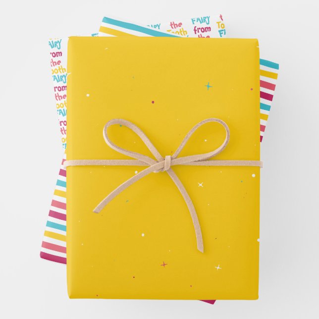 Hoja De Papel De Regalo De la lechuga, las estrellas y el dulce rayado (In situ)