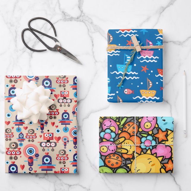 Hoja De Papel De Regalo De niños  (Anverso)