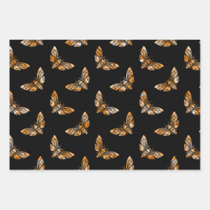 Hoja De Papel De Regalo Death's Head Moth Pattern