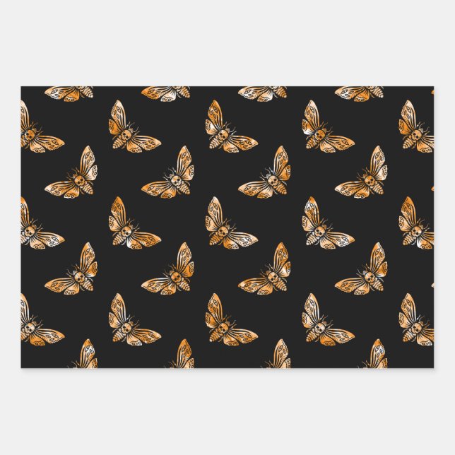 Hoja De Papel De Regalo Death's Head Moth Pattern (Anverso 3)