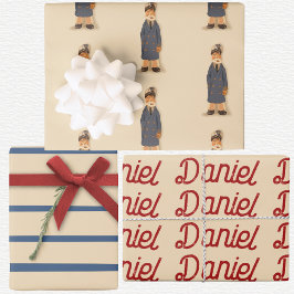 Hoja De Papel De Regalo Deck The Docks Navidad 