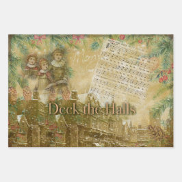 Hoja De Papel De Regalo "Deck the Halls"
