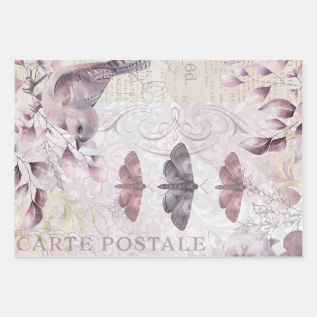 Hoja De Papel De Regalo Decoración de la venda de color de agua (Anverso)