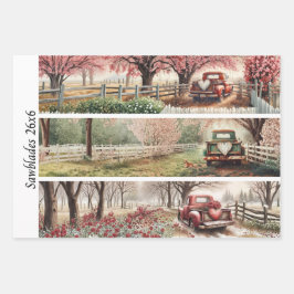 Hoja De Papel De Regalo Decoupage Camiones Vintage de San Valentín Serruch