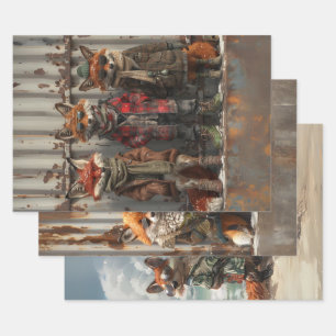 Hoja De Papel De Regalo Decoupage Caprichoso Travieso Bretz FoxBrothers