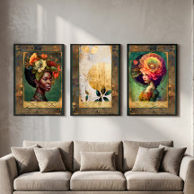 Decoupage de Damas Florales Abstractas en Negrita-