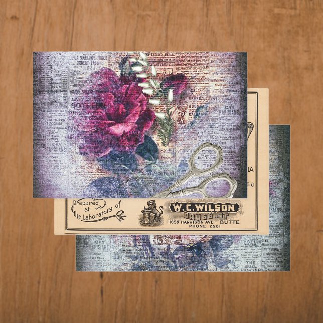 Hoja De Papel De Regalo Decoupage de variedad de cosecha efímera (Subido por el creador)