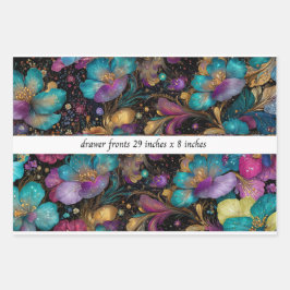 Hoja De Papel De Regalo Decoupage Floral Drawer Front 29x8 Purple Gold